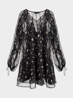 Шифоновое платье с оборками