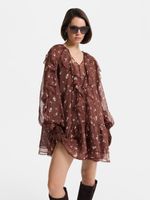 Шифоновое платье с оборками