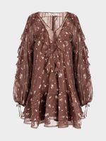 Шифоновое платье с оборками