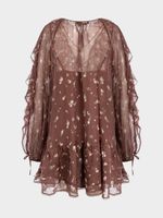 Шифоновое платье с оборками