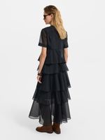 Шифоновое платье с воланами