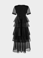 Шифоновое платье с воланами