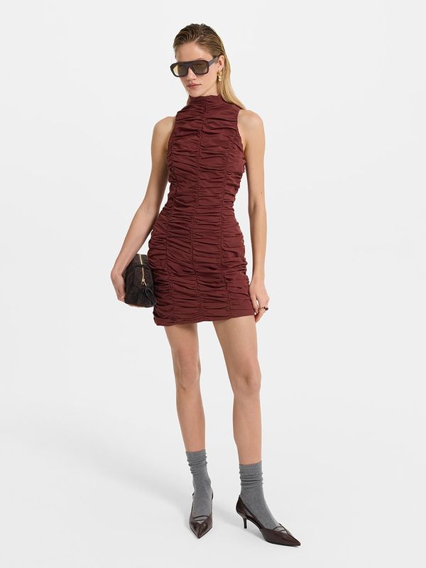 Платье мини с драпировкой