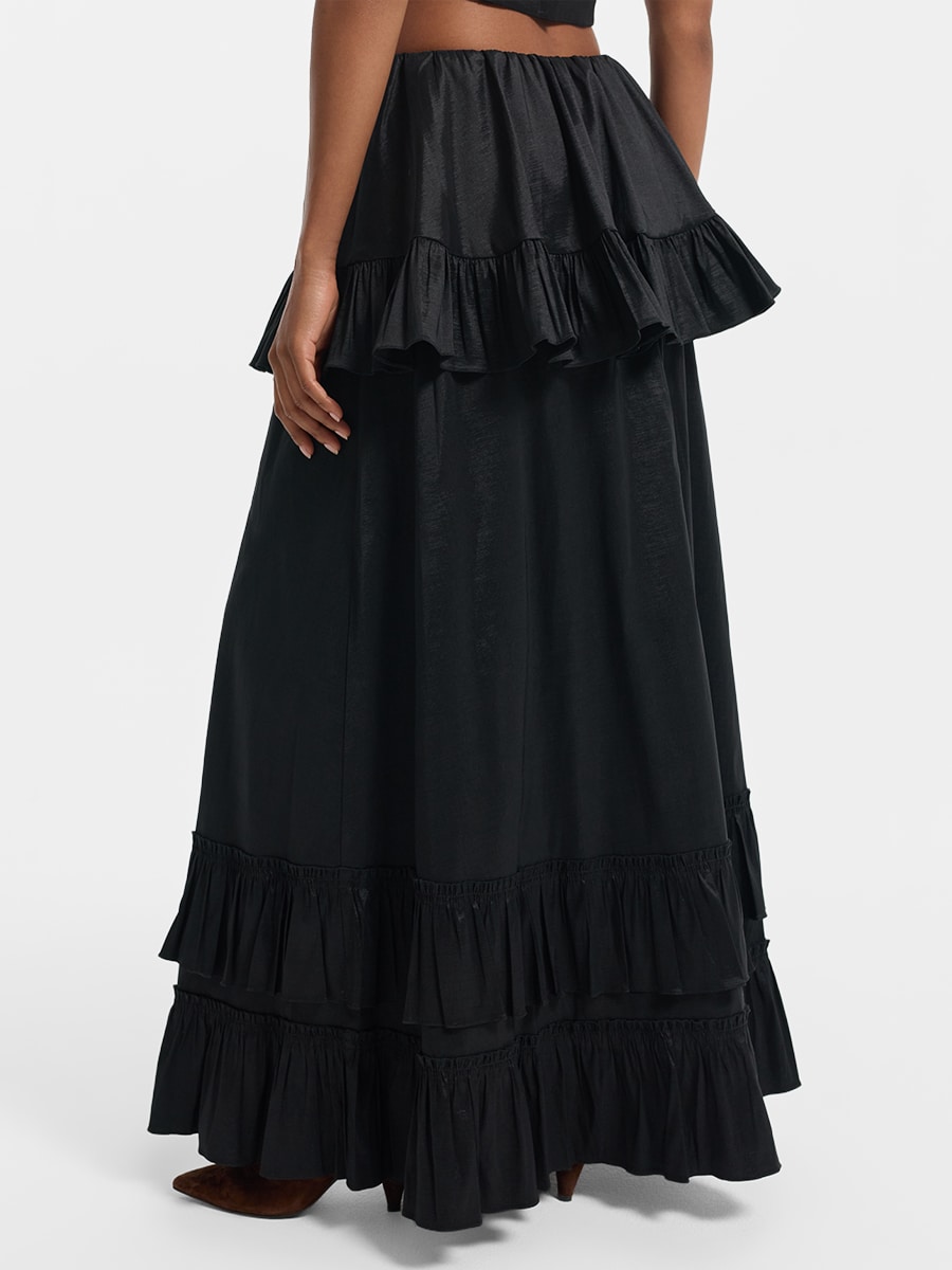 Юбка с баской и воланами 6153020234-50