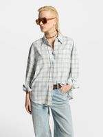 Рубашка в клетку с вискозой 