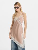 Удлиненный топ с кружевом