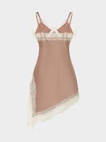 Удлиненный топ с кружевом