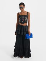 Юбка с баской и воланами