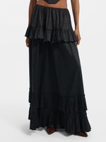 Юбка с баской и воланами