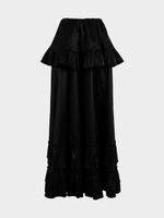 Юбка с баской и воланами