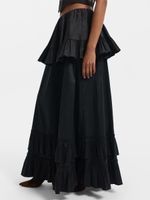 Юбка с баской и воланами