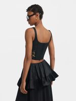 Корсетный топ с вышивкой