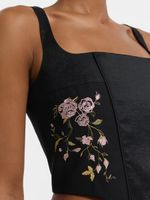 Корсетный топ с вышивкой