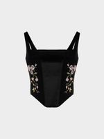 Корсетный топ с вышивкой