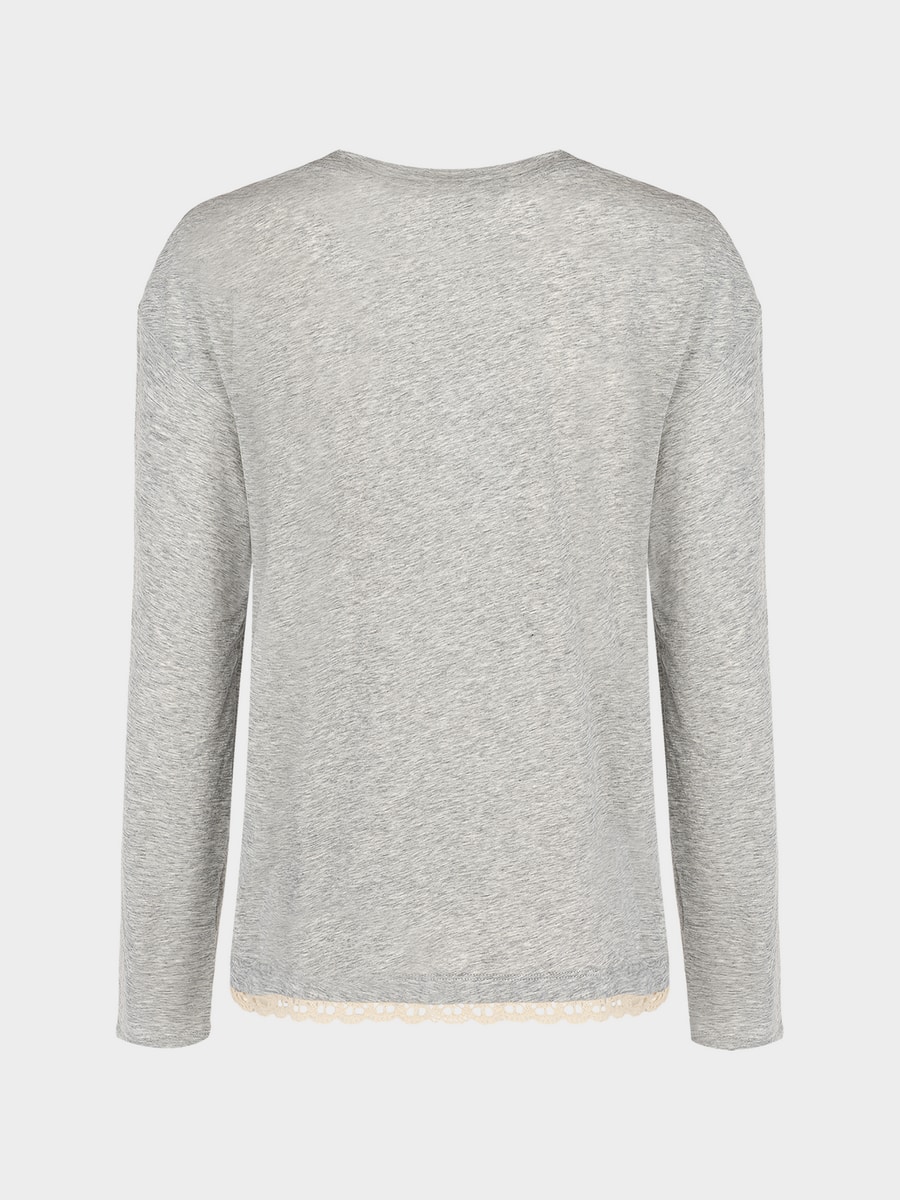 Лонгслив из хлопка с кружевом