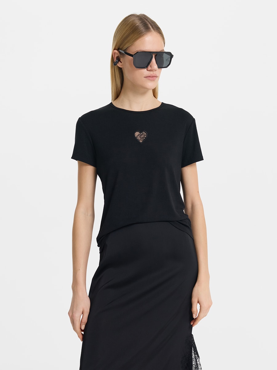 Футболка из лиоцелла и вискозы