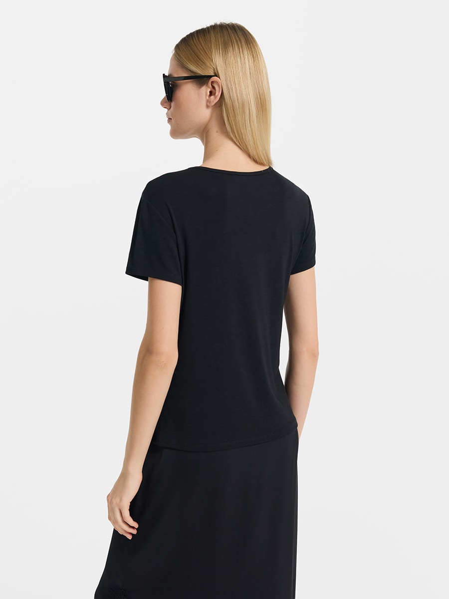 Футболка из лиоцелла и вискозы