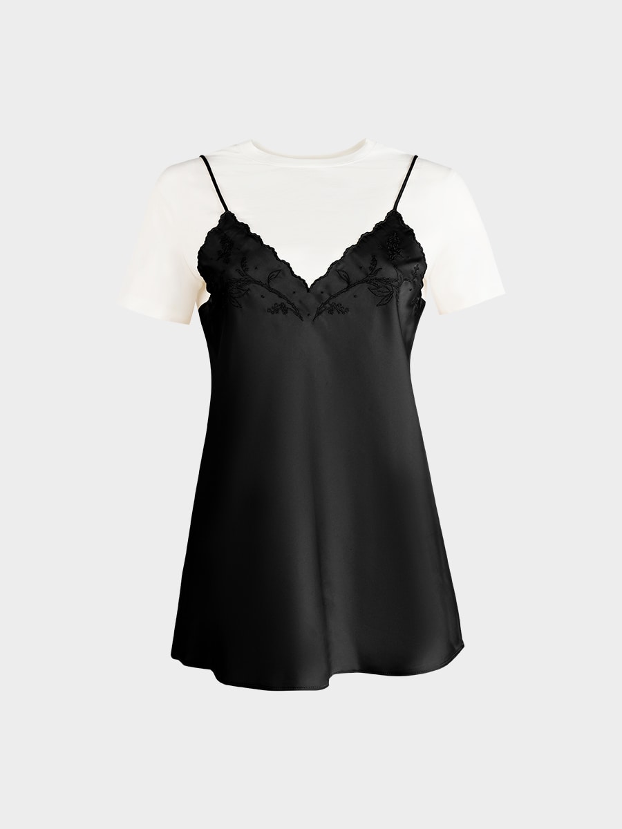 Футболка из хлопка и сатина