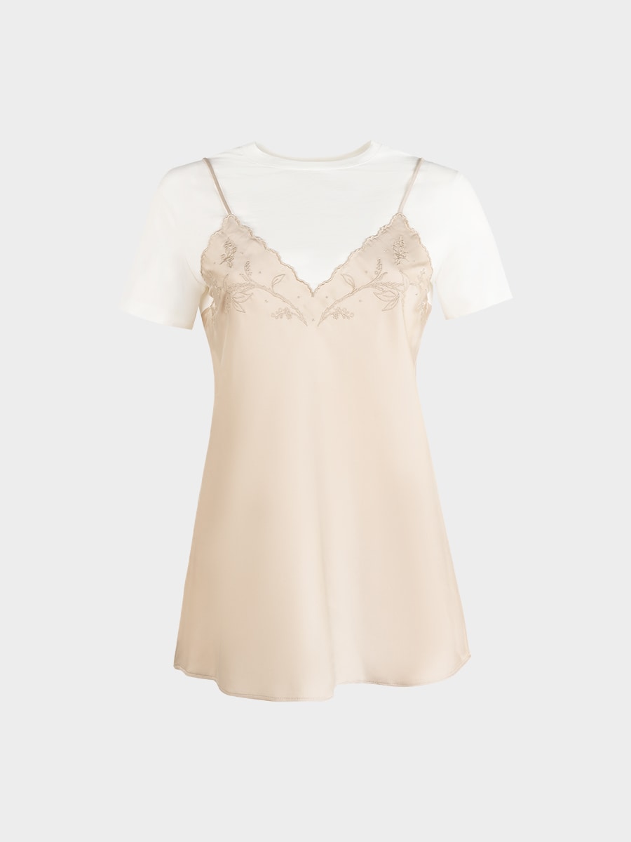 Футболка из хлопка и сатина