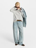 Лонгслив из хлопка с кружевом