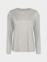 Лонгслив из хлопка с кружевом