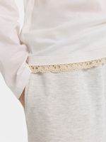 Лонгслив из хлопка с кружевом