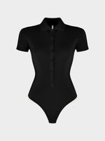 Боди с отложным воротником