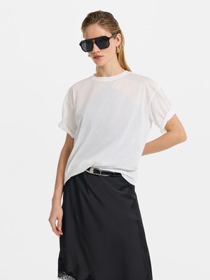 Свободная футболка из хлопка с меланжевым эффектом 2999₽