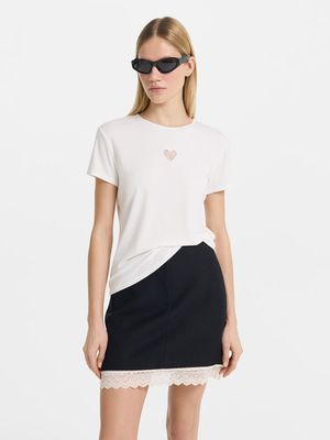 Футболка из лиоцелла и вискозы с кружевом 2999₽