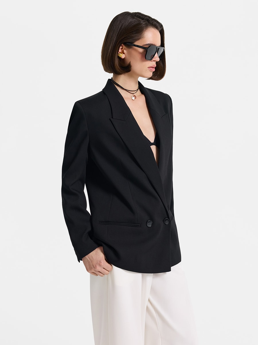 Двубортный жакет с вискозой