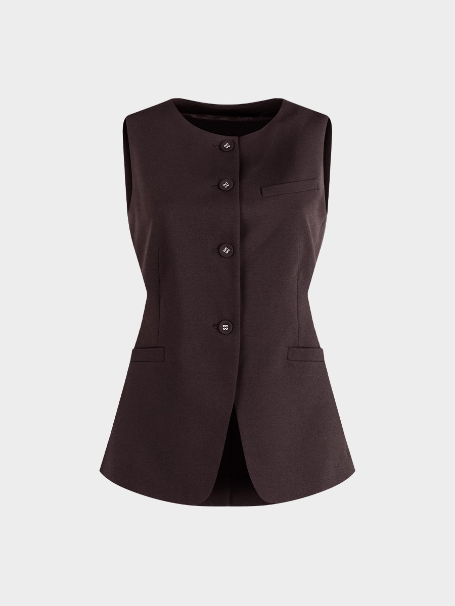 Жилет с шерстью и вискозой