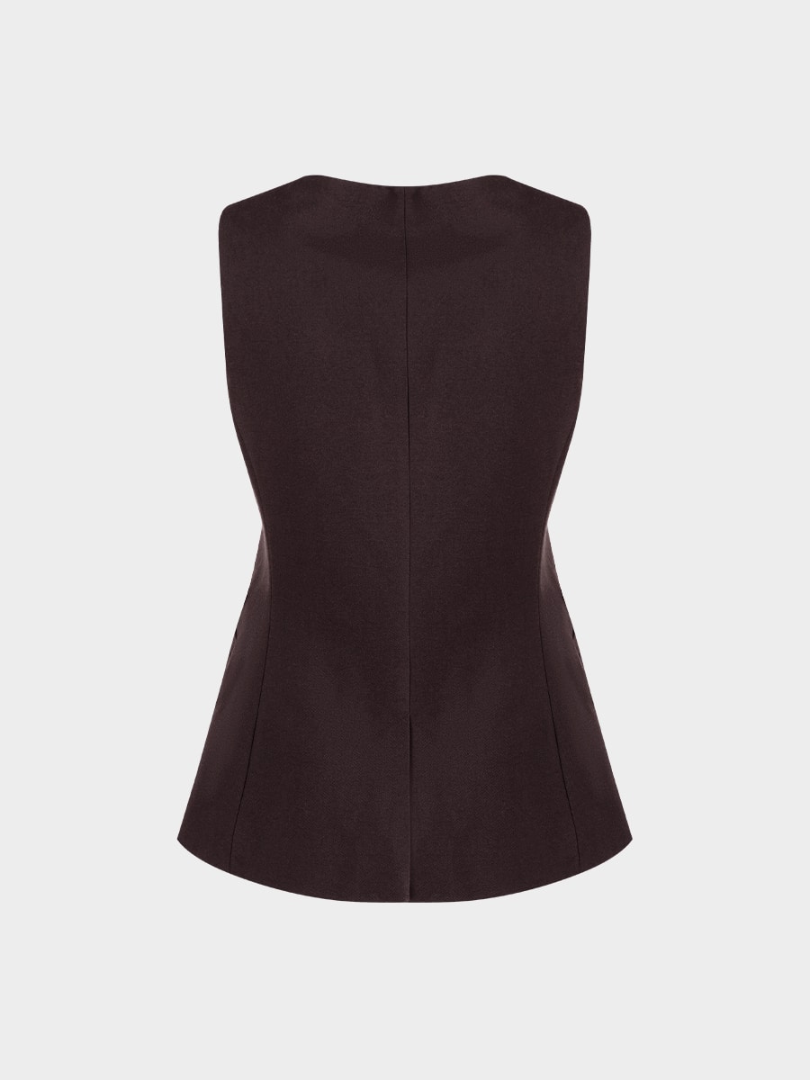 Жилет с шерстью и вискозой