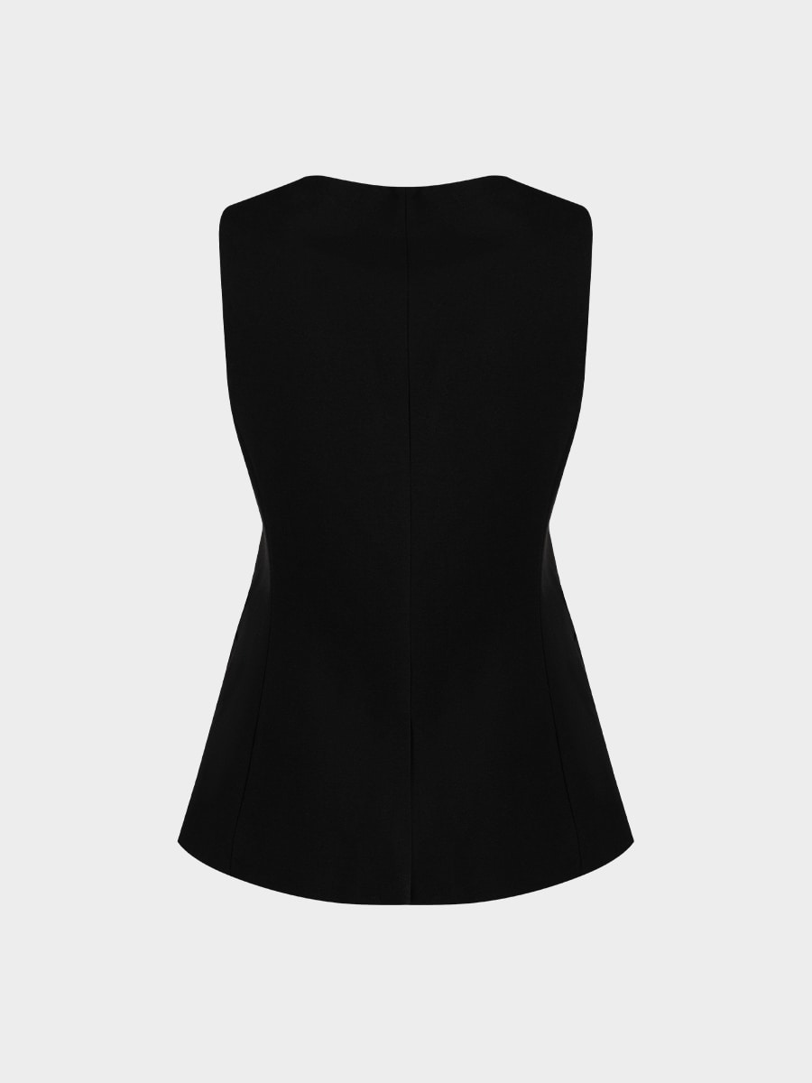 Жилет с шерстью и вискозой