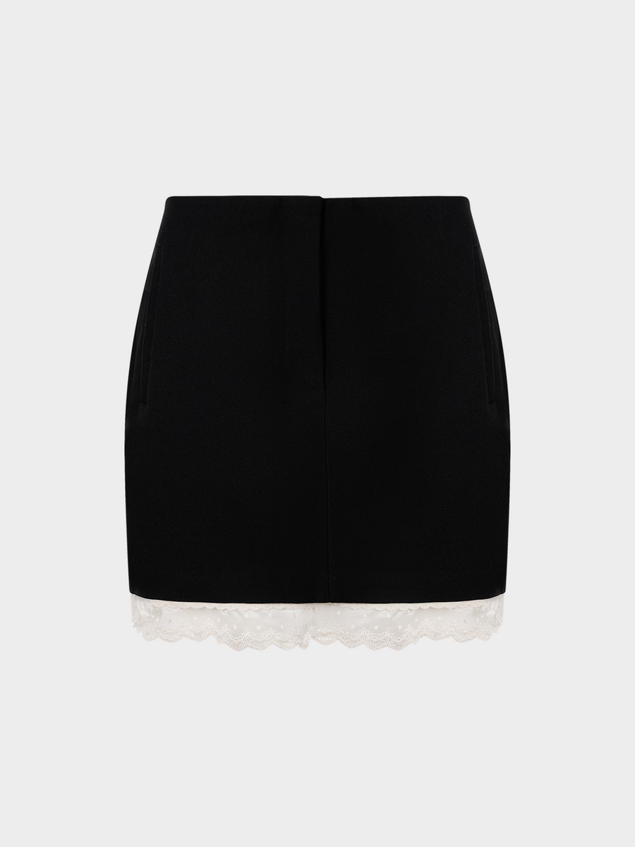 Юбка мини с кружевом