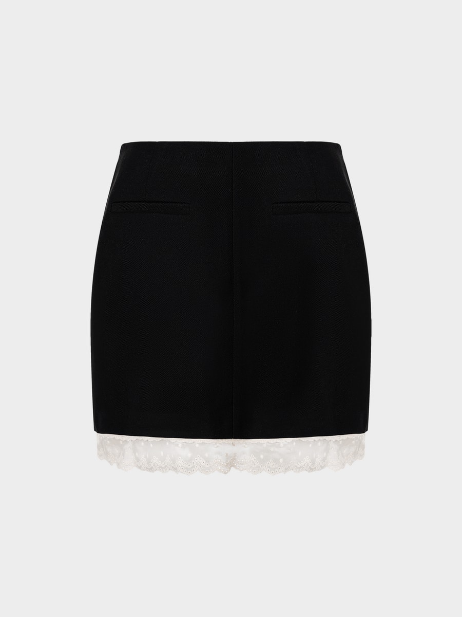 Юбка мини с кружевом