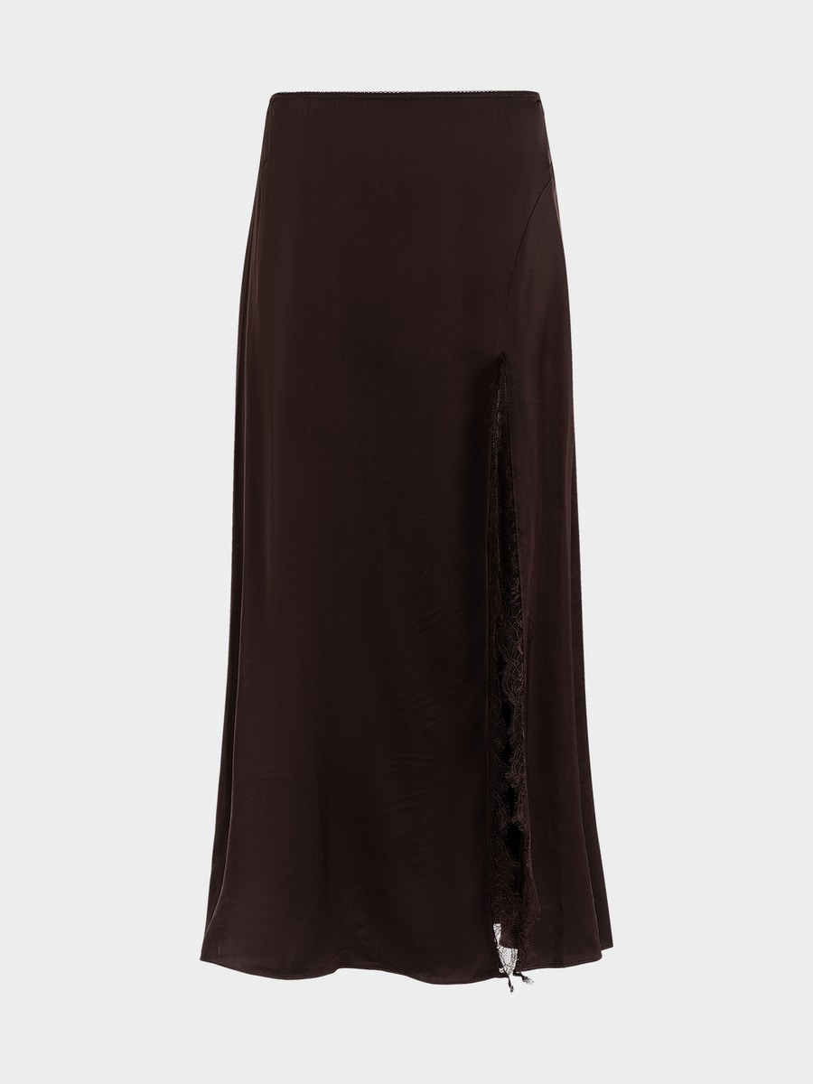 Юбка миди из 100% вискозы с кружевом