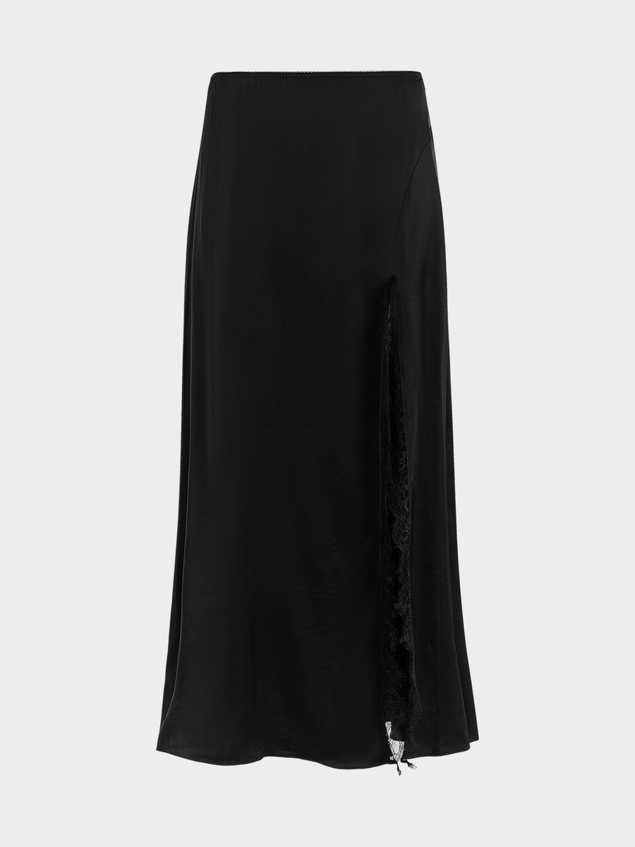 Юбка миди из 100% вискозы с кружевом