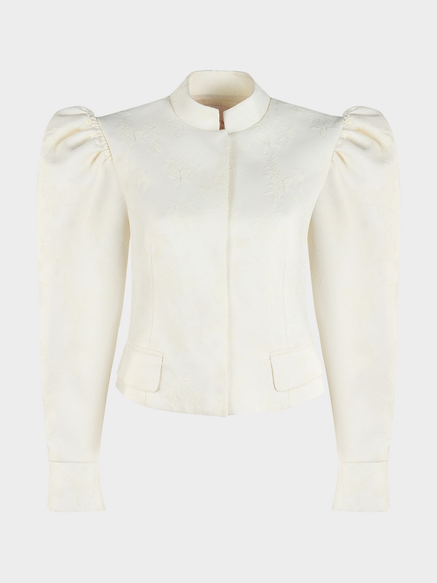Жакет с цветочной вышивкой