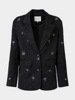 Жакет с цветочной вышивкой