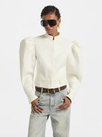 Жакет с цветочной вышивкой