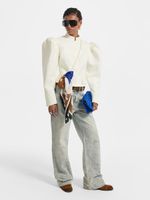 Жакет с цветочной вышивкой