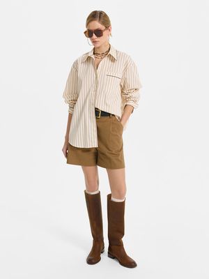 

Шорты из хлопка с ремнем