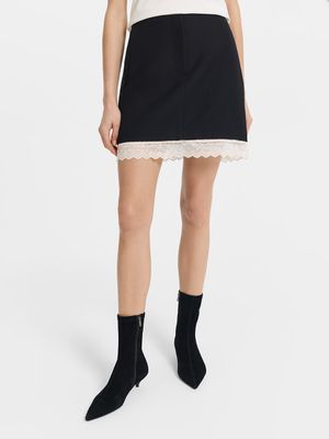 

Юбка мини с кружевом