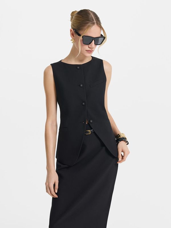 Жилет с шерстью и вискозой