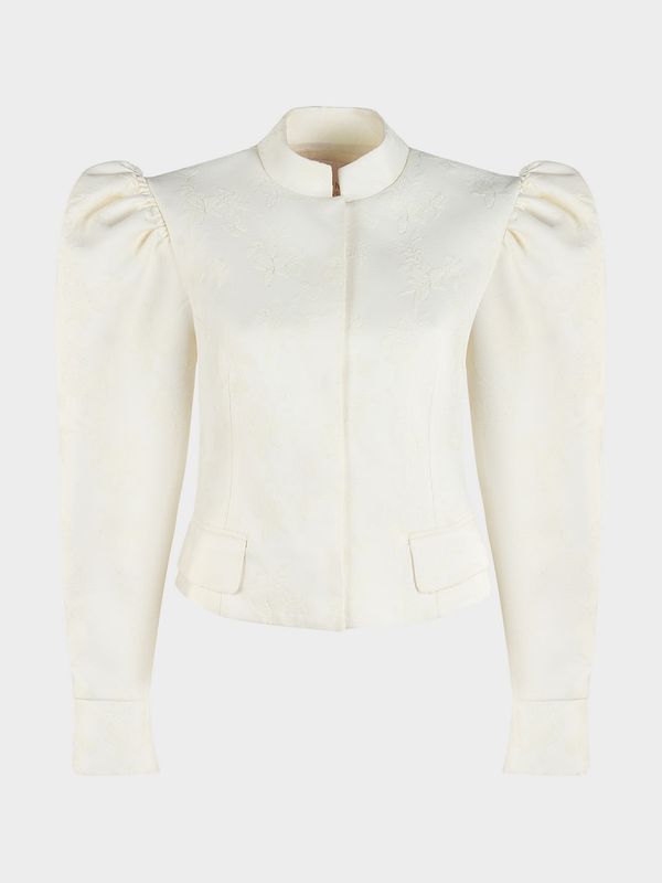 Жакет с цветочной вышивкой