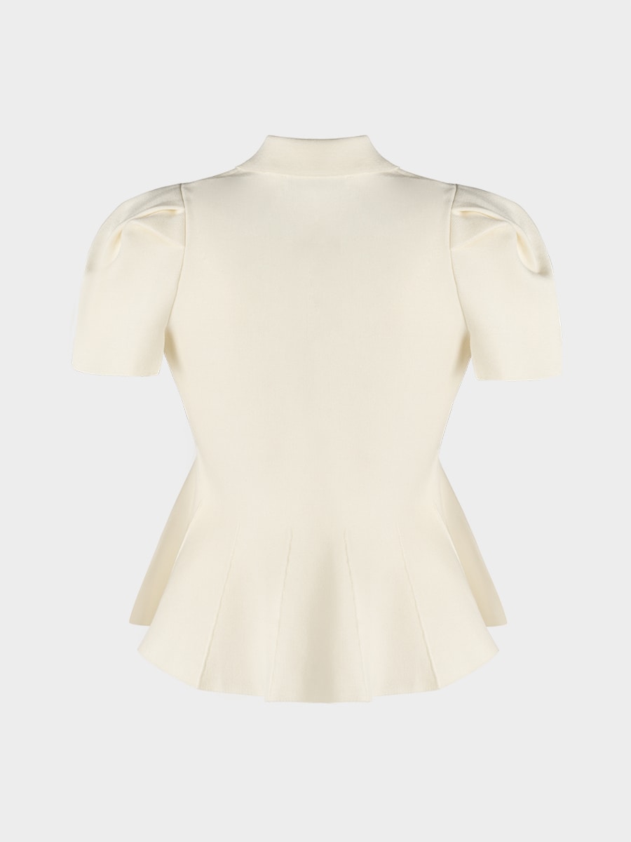 Приталенный кардиган с баской