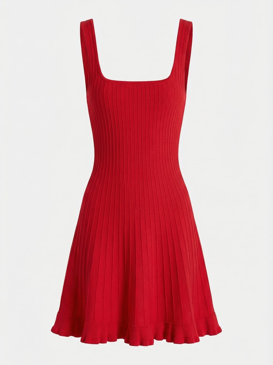 Трикотажное платье мини