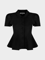 Приталенный кардиган с баской