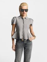 Приталенный кардиган с баской