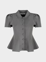 Приталенный кардиган с баской